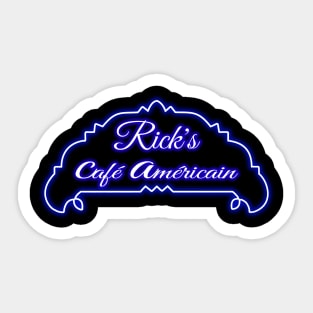 Rick's Cafe Americain Neon Sign Sticker